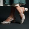 Theater Women Mary Jane Block Heels | Square Toe Slingback S...
