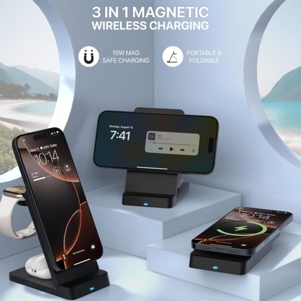 eller santé® NEXFOLD 3in1 Wireless Charger 23W Magnetic Mag-...