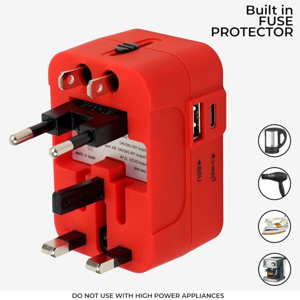 rts 224+ Countries Universal Travel Adapter with USB-C Type ...