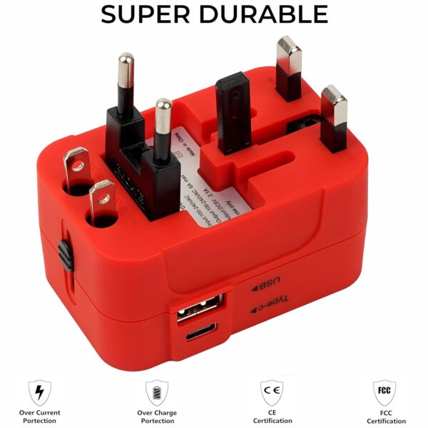rts 224+ Countries Universal Travel Adapter with USB-C Type ...