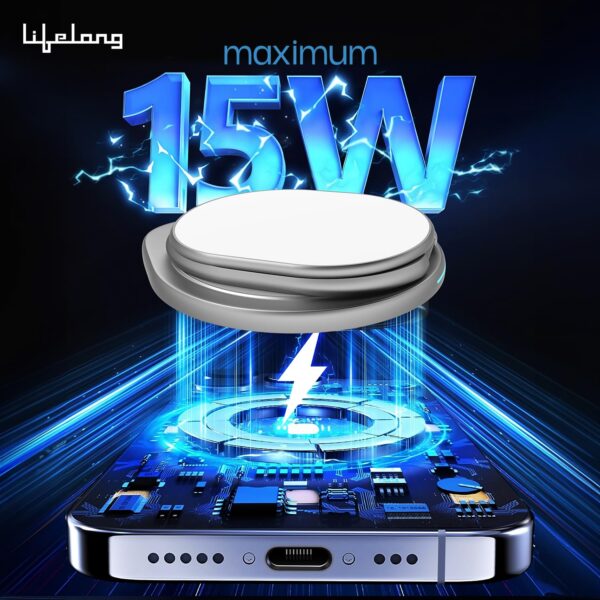 Lifelong Zerocord Wireless Charger 23 W 3 in 1 Foldable Mags...
