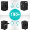 rts Universal Travel Adapter, International All in One World...