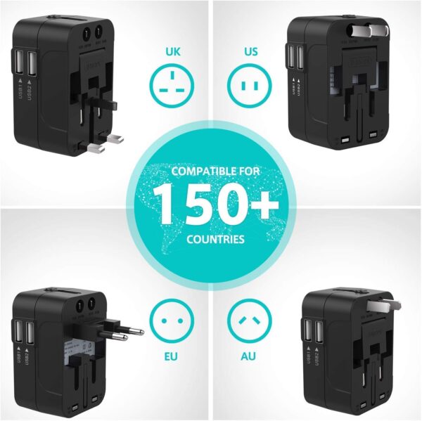 rts Universal Travel Adapter, International All in One World...