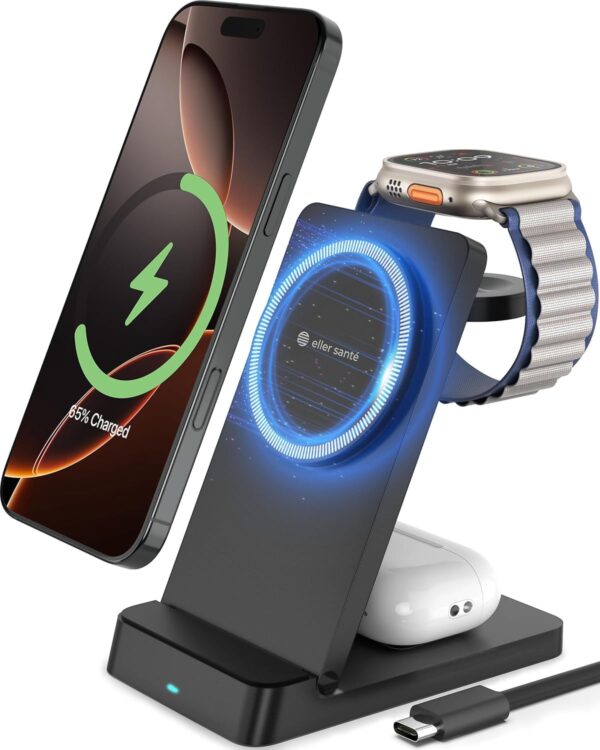 eller santé® NEXFOLD 3in1 Wireless Charger 23W Magnetic Mag-...