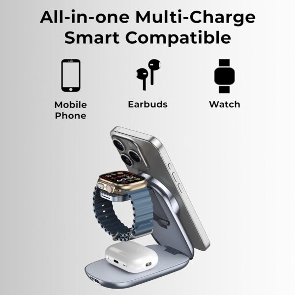 Glassology magsafe 3 in 1 22.5W Wireless Charger Compatible ...