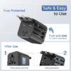 Ambrane Universal Travel Socket, International All in One Wo...