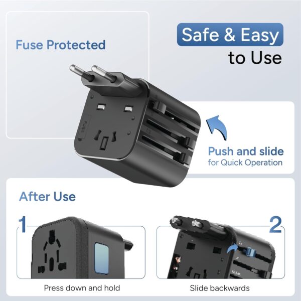 Ambrane Universal Travel Socket, International All in One Wo...