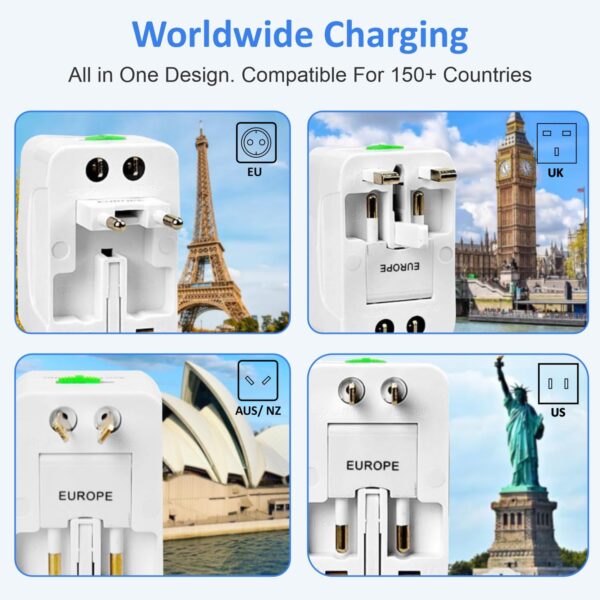 HUMBLE Universal Travel Adapter Plug - International Multipu...