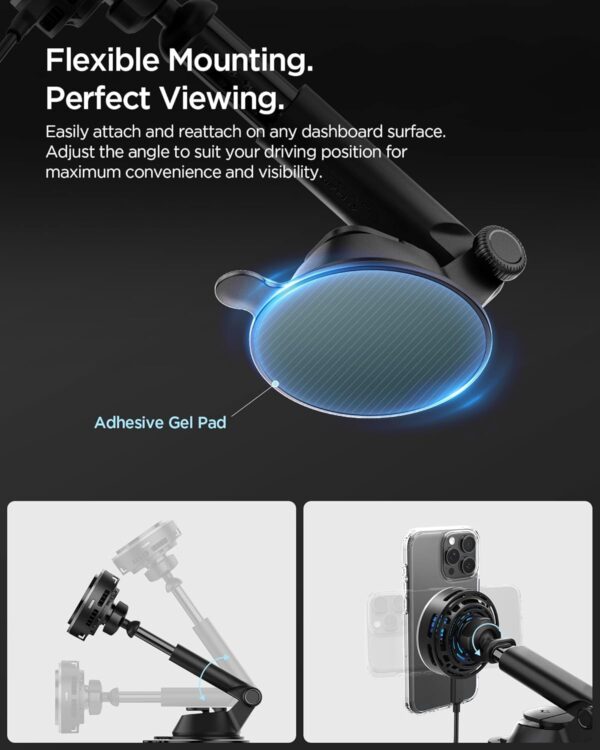 Spigen Qi2 15w Magnetic Car Mount Charger Dashboard Type wit...