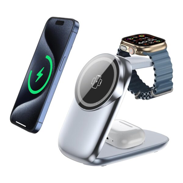 Glassology magsafe 3 in 1 22.5W Wireless Charger Compatible ...
