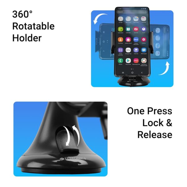 ZEBRONICS WCC100, Wireless Smartphones Car Charger, 15W Fast...