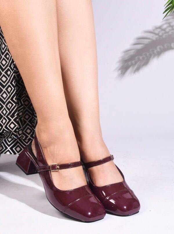 JM LOOKS Women’s Square Toe Block Heel Mules with Adjustable...