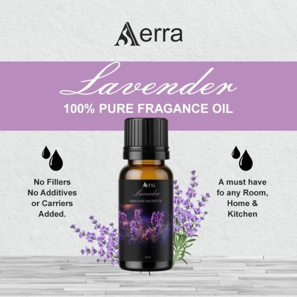 Aerra French Lavender Fragrance Oil (15ml) for Puja, Diffuse...