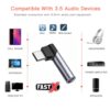 FASTX® 90 Degree USB C Type c to 3.5mm Audio Jack Converter ...