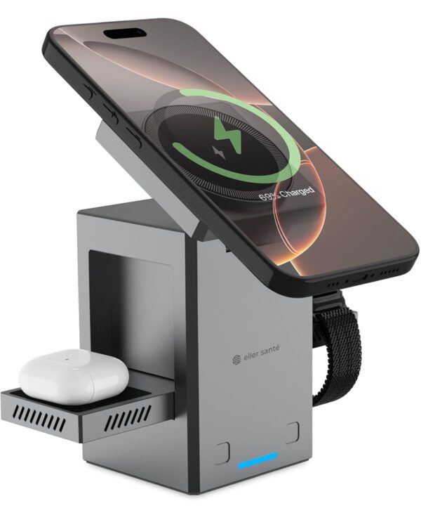 eller santé® Qi2 Certified 3in1 Wireless Charger 23W MagSafe...