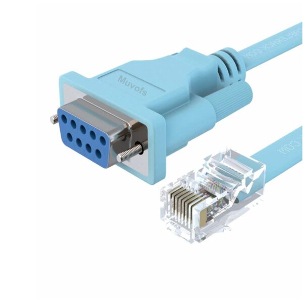 Muvofs DB9 Rollover to RJ45 Console Cable Serial Adapter for...