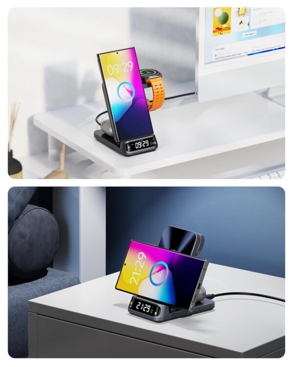 SwanScout 708S Wireless Charging Station for Samsung S25/Wat...