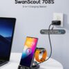 SwanScout 708S Wireless Charging Station for Samsung S25/Wat...