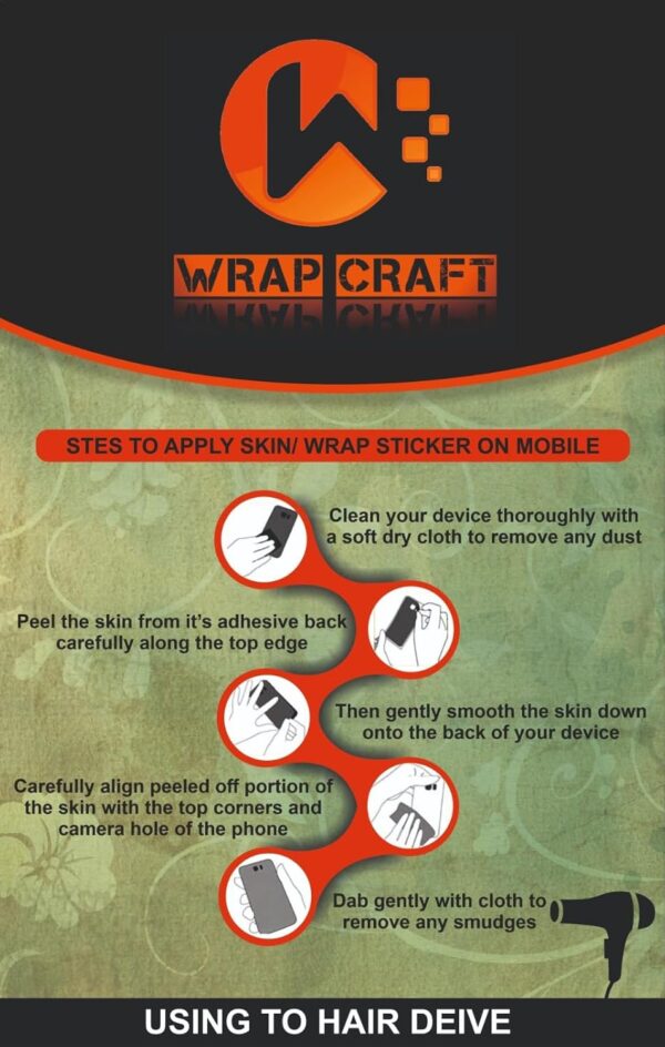 WRAP CRAFT Mobile Skin Sticker Compatible with Apple iPhone ...