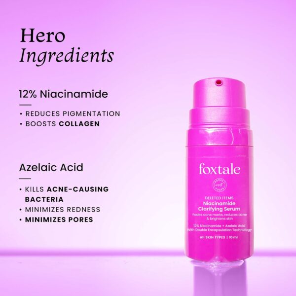 Foxtale 12% Niacinamide Face Serum with Azelaic Acid for Oil...
