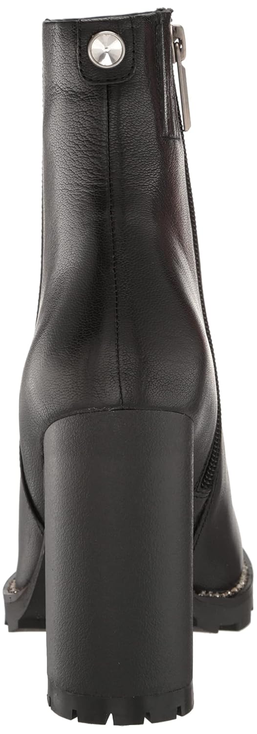 Karl Lagerfeld Paris Women's Leather Peppy Lug-Sole Zip-up F...