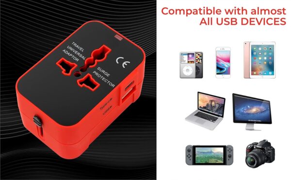rts 224+ Countries Universal Travel Adapter with USB-C Type ...