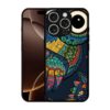 Casotec Owl Illustration Design Premium 2D Printed Metal Bac...