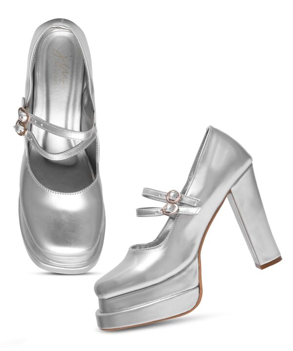 JM LOOKS Women's Mary Jane Pumps Double Strap Chunky Block H...