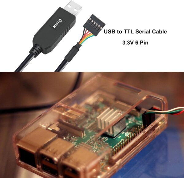 DTECH USB to TTL Serial Cable 3.3V 6 Pin UART Adapter Debug ...
