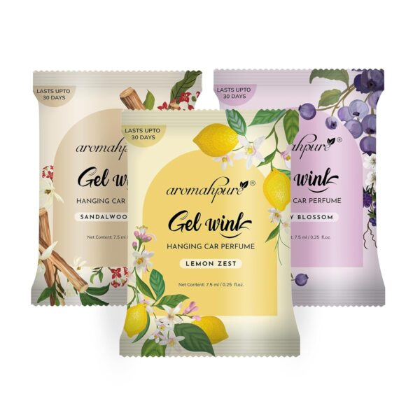 Aromahpure Gel Wink Hanging Car Perfume - Berry, Lemon, Sand...
