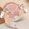 STEPIZIA Shiny Sequin Diamond Strap Block Heels Sandal for W...