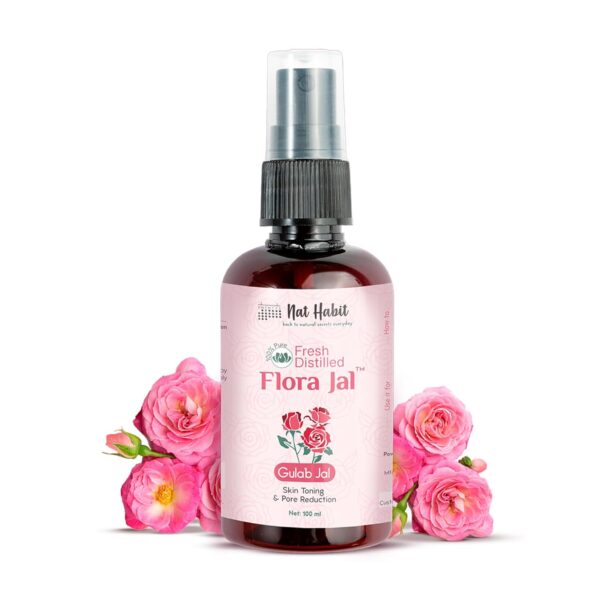 Nat Habit 100% Pure Gulab Jal - Rose Water - Toner, Face-Mis...