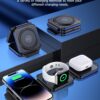 ZUMSEY 3 in 1 Foldable Wireless Charger, Magnetic Charging S...