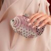 Tngan Women Mini Fish Clutch Luxury Rhinestones Purse Sparkl...