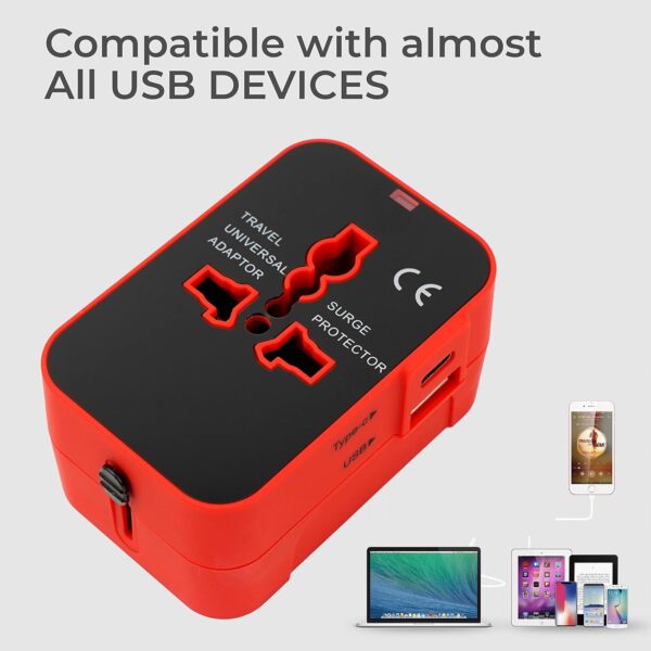 rts 224+ Countries Universal Travel Adapter with USB-C Type ...