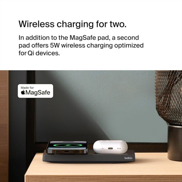Belkin Magsafe 2-in-1 Wireless Charging Pad 15W | Fast Charg...