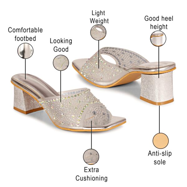 commander shoes Trendy Heel Sandals for girls and Women (546...
