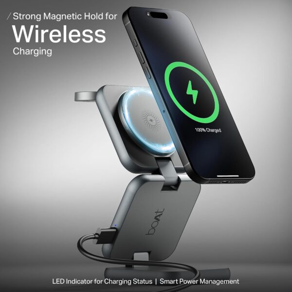 boAt New Launch FlexCharge 360 Wireless 3-in-1 23W Charger; ...
