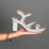 JM LOOKS Fashion Casual Block Heels Sandals With Solid Comfo...