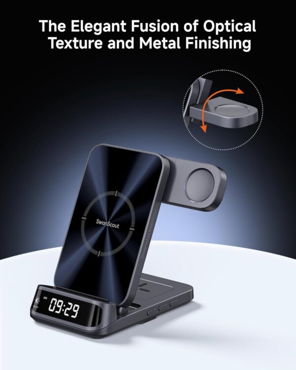 SwanScout 708S Wireless Charging Station for Samsung S25/Wat...