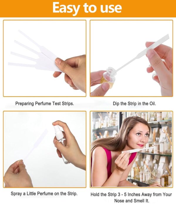 200Pcs Perfume Tester Strip, Paper Strips, Perfume Strips Te...