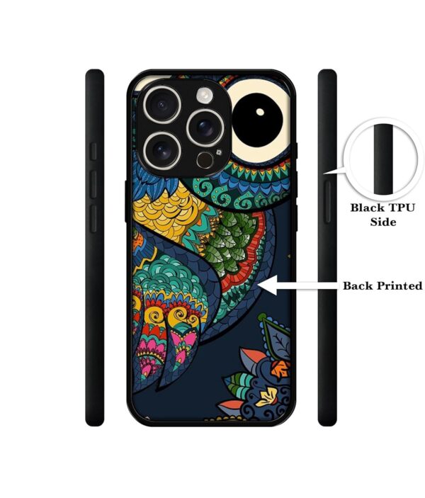 Casotec Owl Illustration Design Premium 2D Printed Metal Bac...