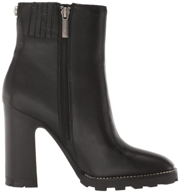 Karl Lagerfeld Paris Women's Leather Peppy Lug-Sole Zip-up F...