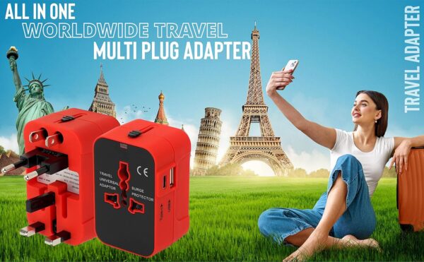 rts 224+ Countries Universal Travel Adapter with USB-C Type ...