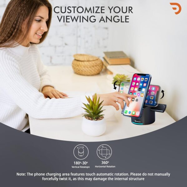 DRAVINA Qi2 Magnetic Wireless 3-in-1Charging Station Mag-Saf...