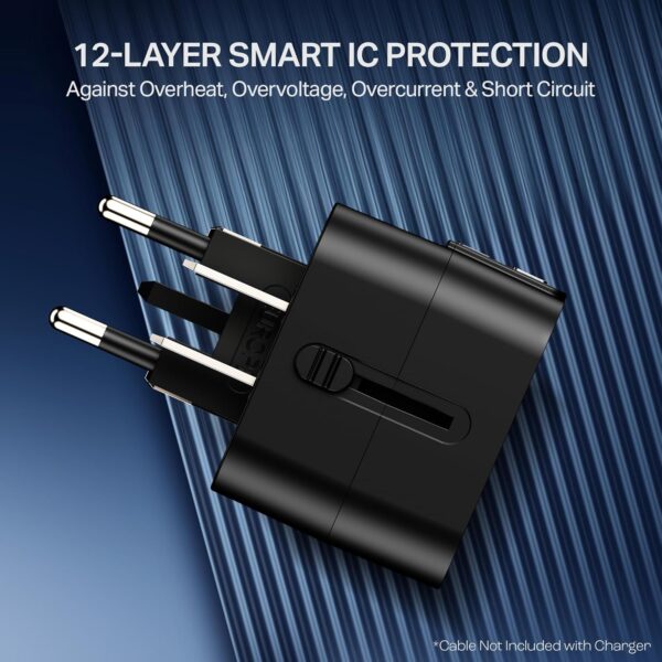 boAt Universal Adapter C10 Compatible with US, UK, EU & AU P...
