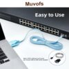 Muvofs DB9 Rollover to RJ45 Console Cable Serial Adapter for...