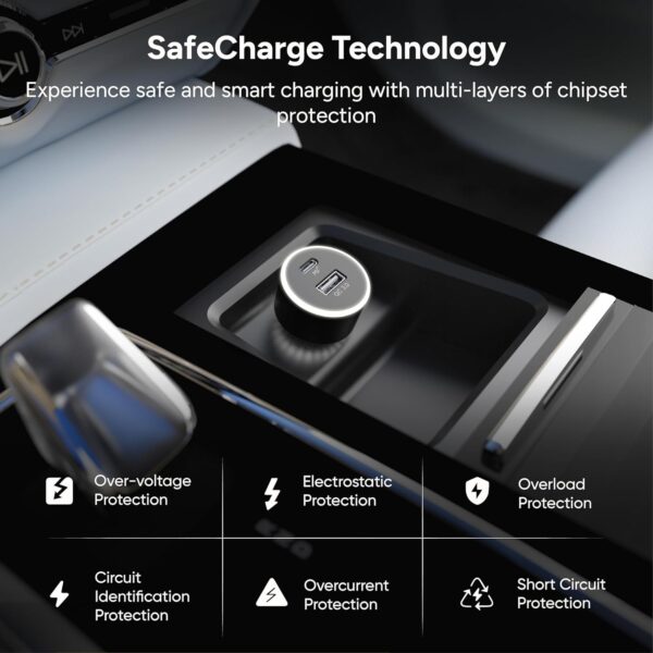 Ambrane 85W Car Charger, Mobile & Laptop Charging (MacBook &...