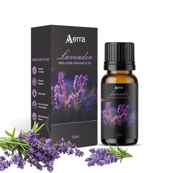 Aerra French Lavender Fragrance Oil (15ml) for Puja, Diffuse...