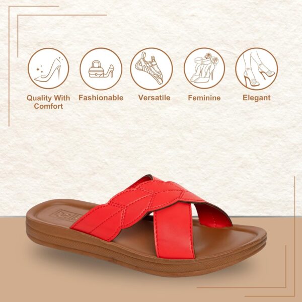 BELLA Women Fashion Flat Slip On Black Sandal | Durable | St...